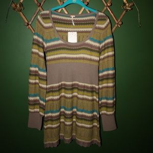 NWT Free People Earth Tones Knit Dress